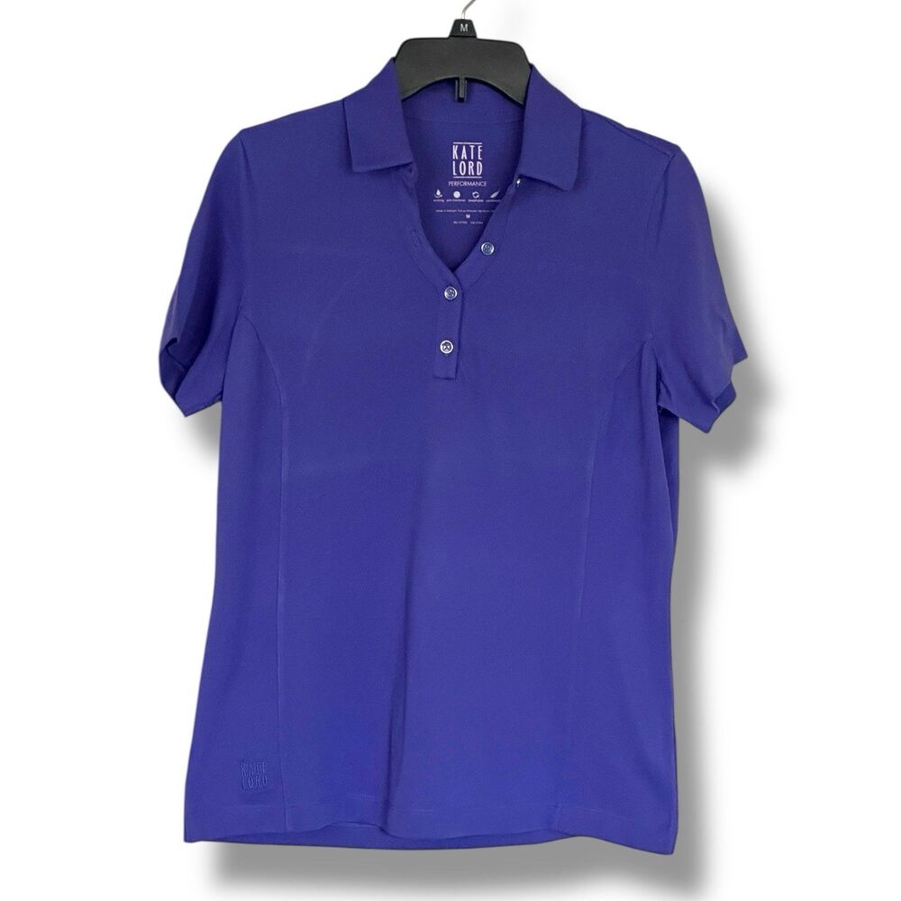 Kate Lord Women’s Short Sleeve Performance Polo Golf Shirt Purple Med